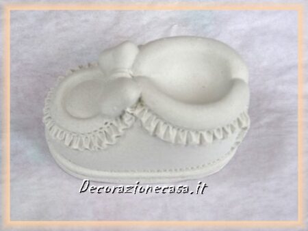 Scarpina fiocco in gesso profumato - immagine 3
