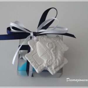 Bomboniera cresima blu