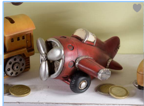 Salvadanaio mezzi di trasporto in ceramica vintage - immagine 4