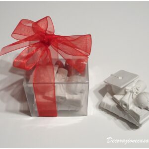 Bomboniera Laurea tocco in gesso profumato