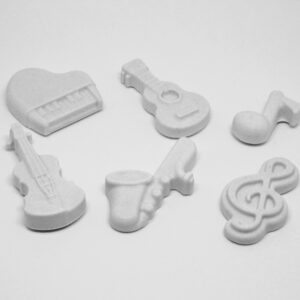 Strumenti musicali in gesso profumato
