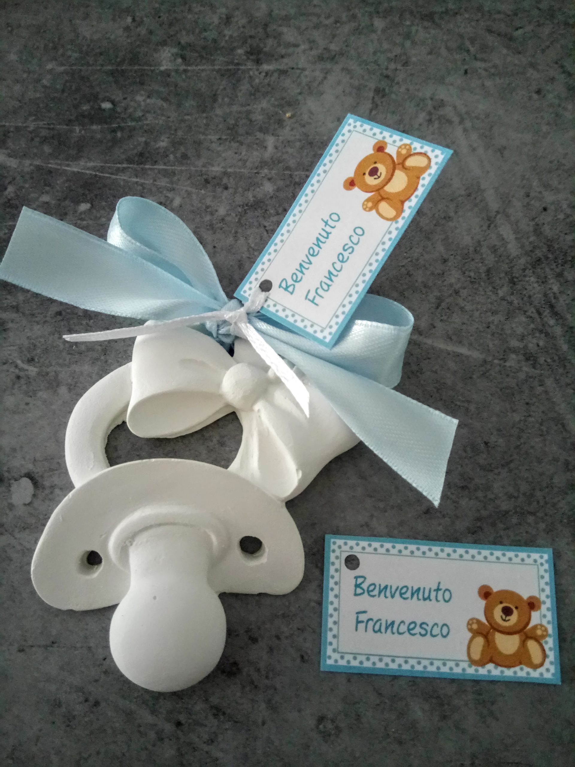 Ciuccio in gesso profumato con tag - immagine 2