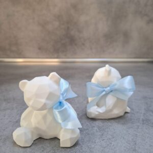 Orsetto in gesso profumato con nastrino