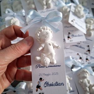 Segnaposto comunione tema calcio