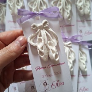 Segnaposto comunione tema danza