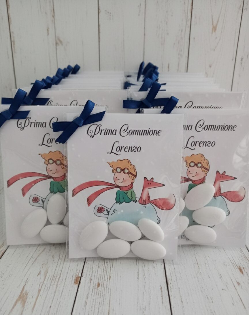 Segnaposto comunione il piccolo principe 5 confetti