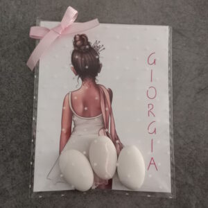 Segnaposto comunione tema danza