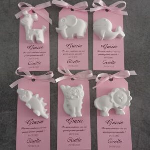 Segnaposto battesimo gessetti savana