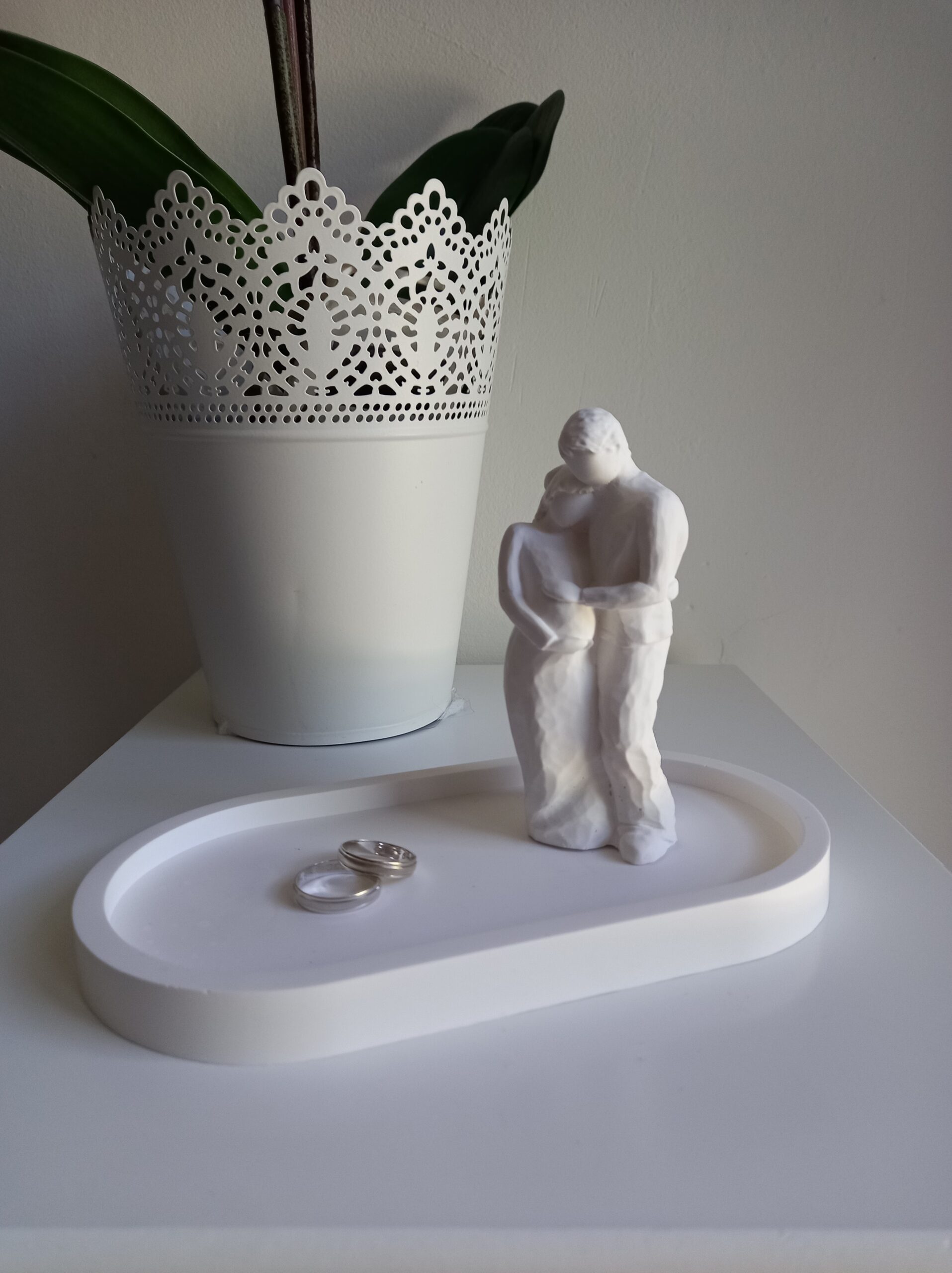 Set svuotatasche/statuetta dolce attesa