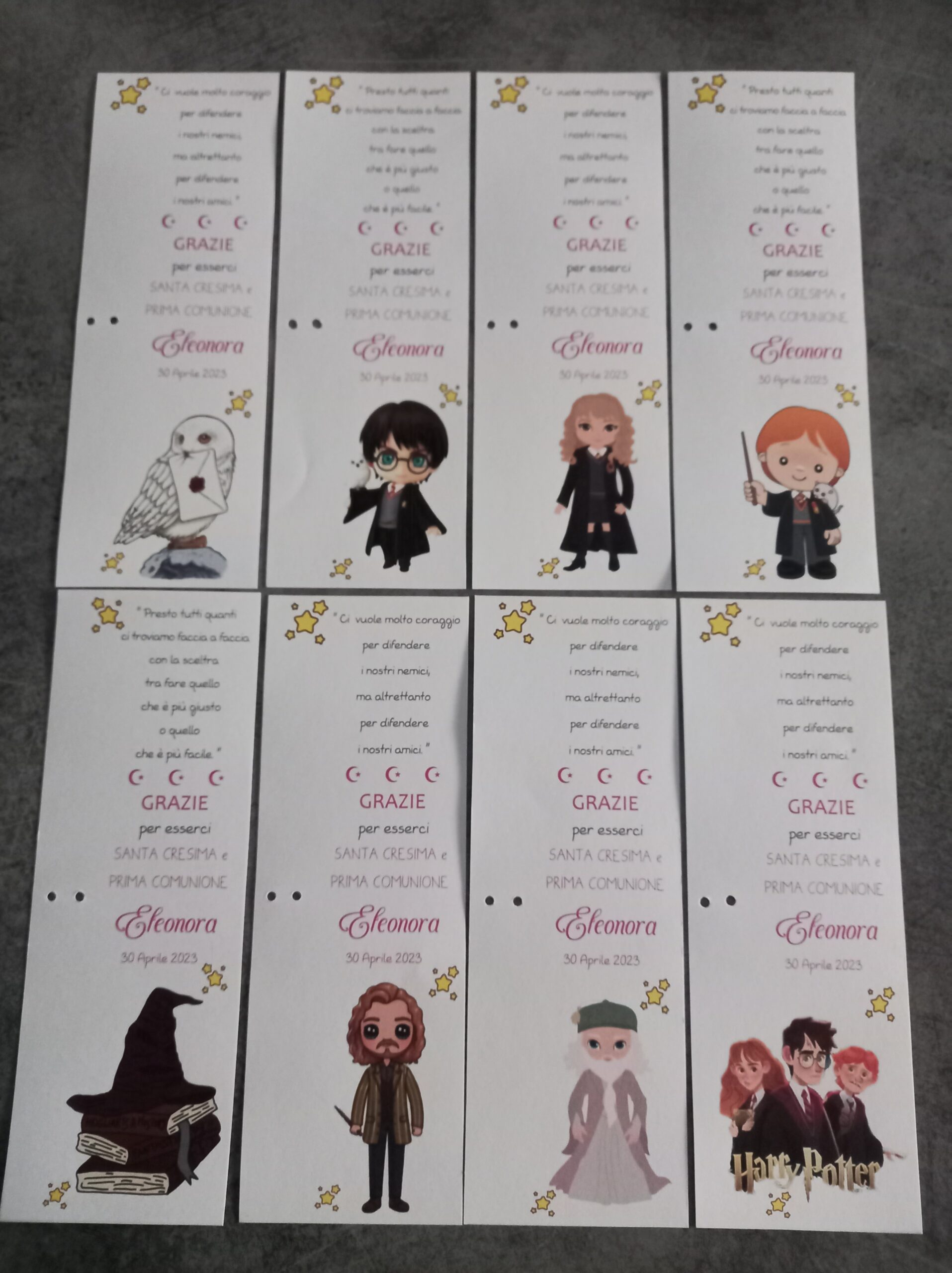 Segnalibro con matita comunione harry potter - immagine 13