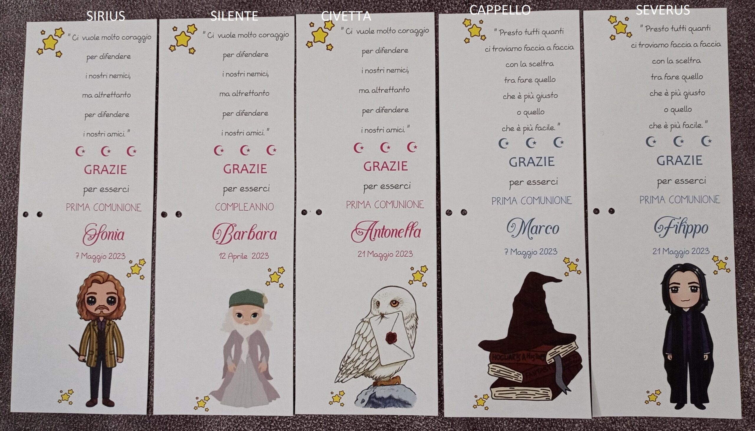 Segnalibro con matita comunione harry potter - immagine 9