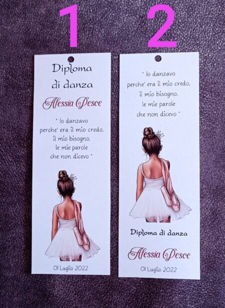 Segnalibro con gessetto bomboniera danza - immagine 4