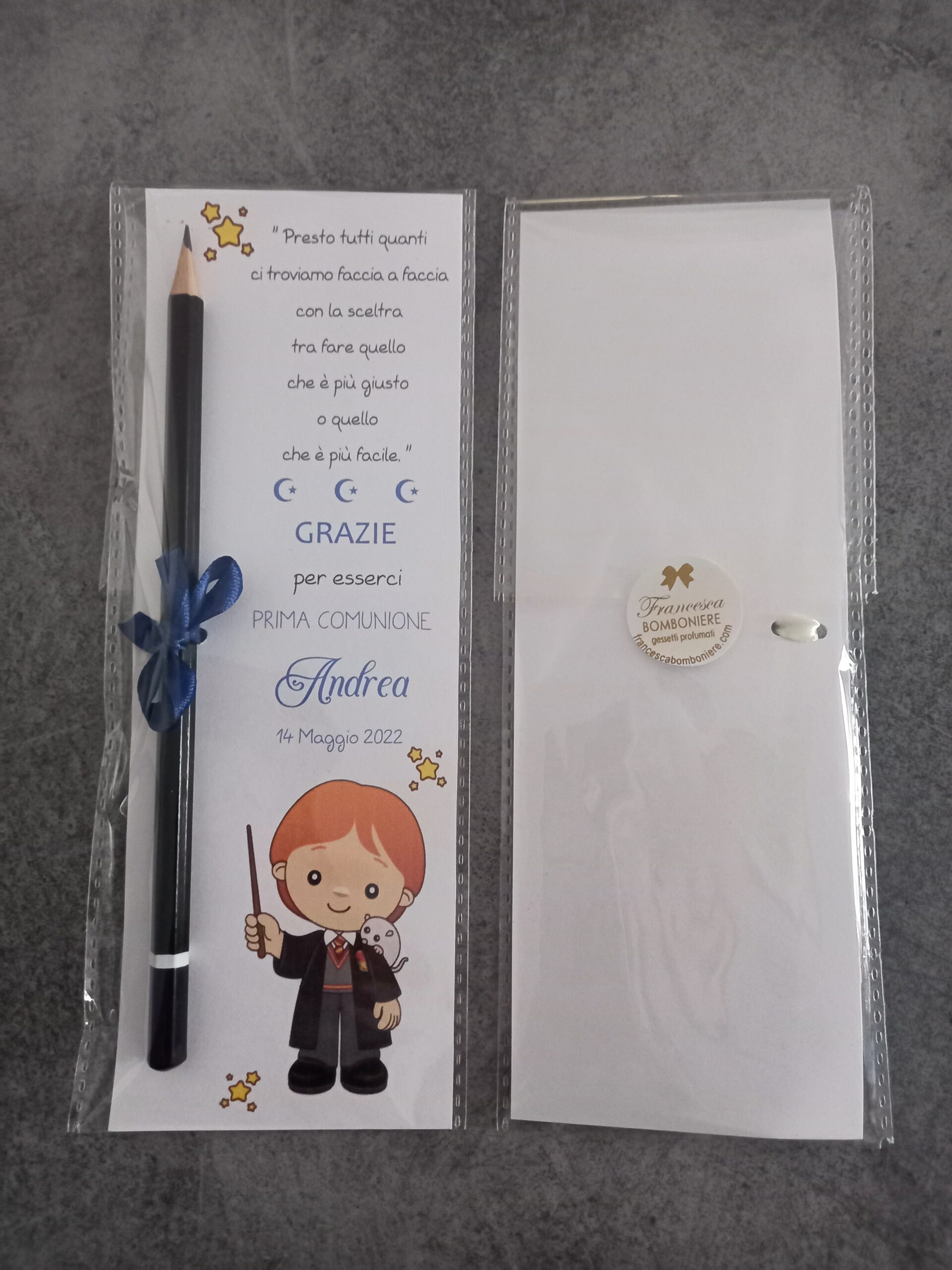 Segnalibro con matita comunione harry potter - immagine 3