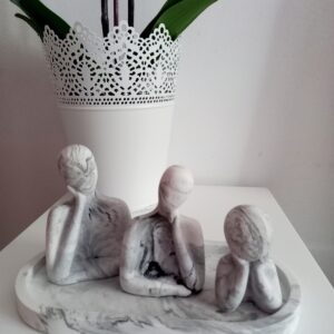 Set svuotatasche/family effetto marmo