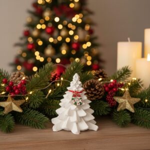 Albero di natale in gesso con charms
