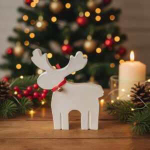 Renna con sonaglio in gesso profumato