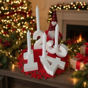 4 Numeri porta candela avvento