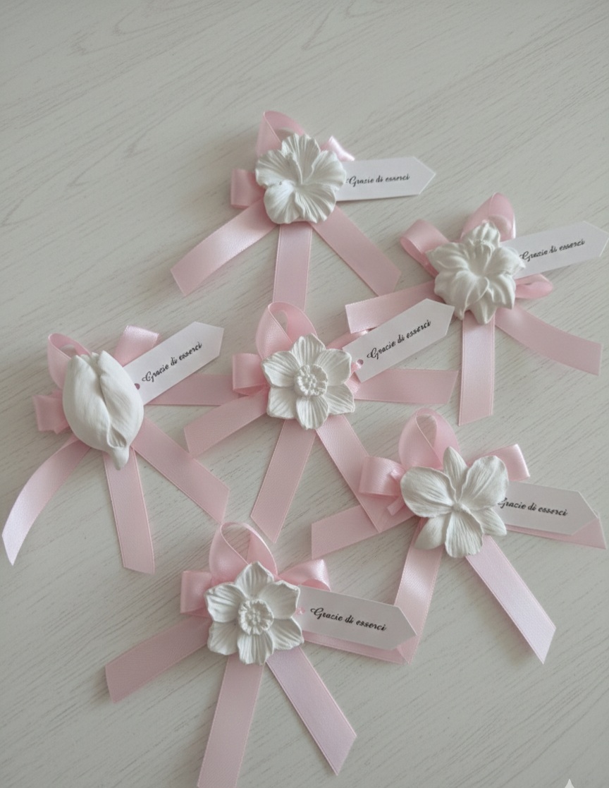 Fiori gessetto segnaposto - immagine 4