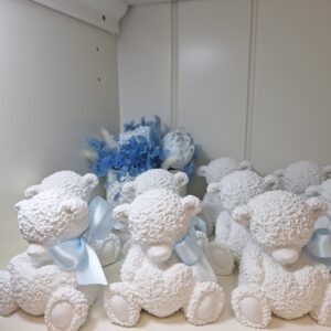 Orsetto in gesso profumato cuore con Nastro