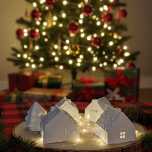 Villaggio Natalizio in Gesso Ceramico