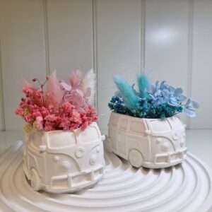 Furgoncino bomboniera floreale